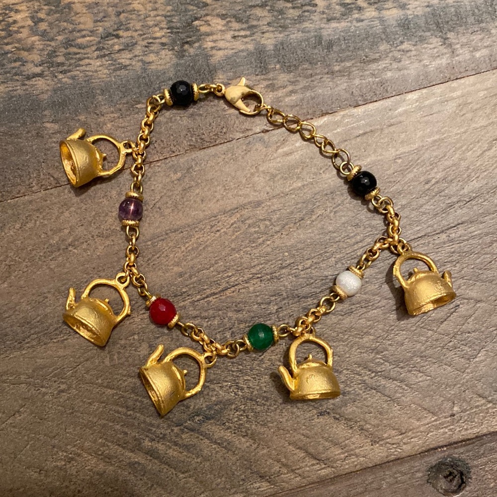 Gold Teapot Bracelet